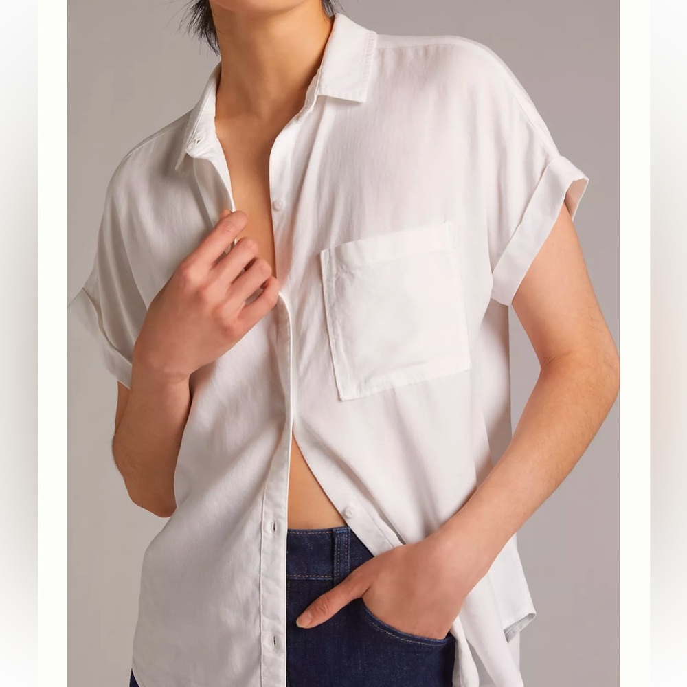 Anthropologie White Button Down Shirt